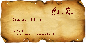 Csucsi Rita névjegykártya